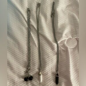 Crystal and cherry necklace set